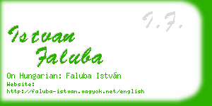 istvan faluba business card