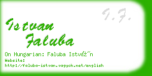 istvan faluba business card